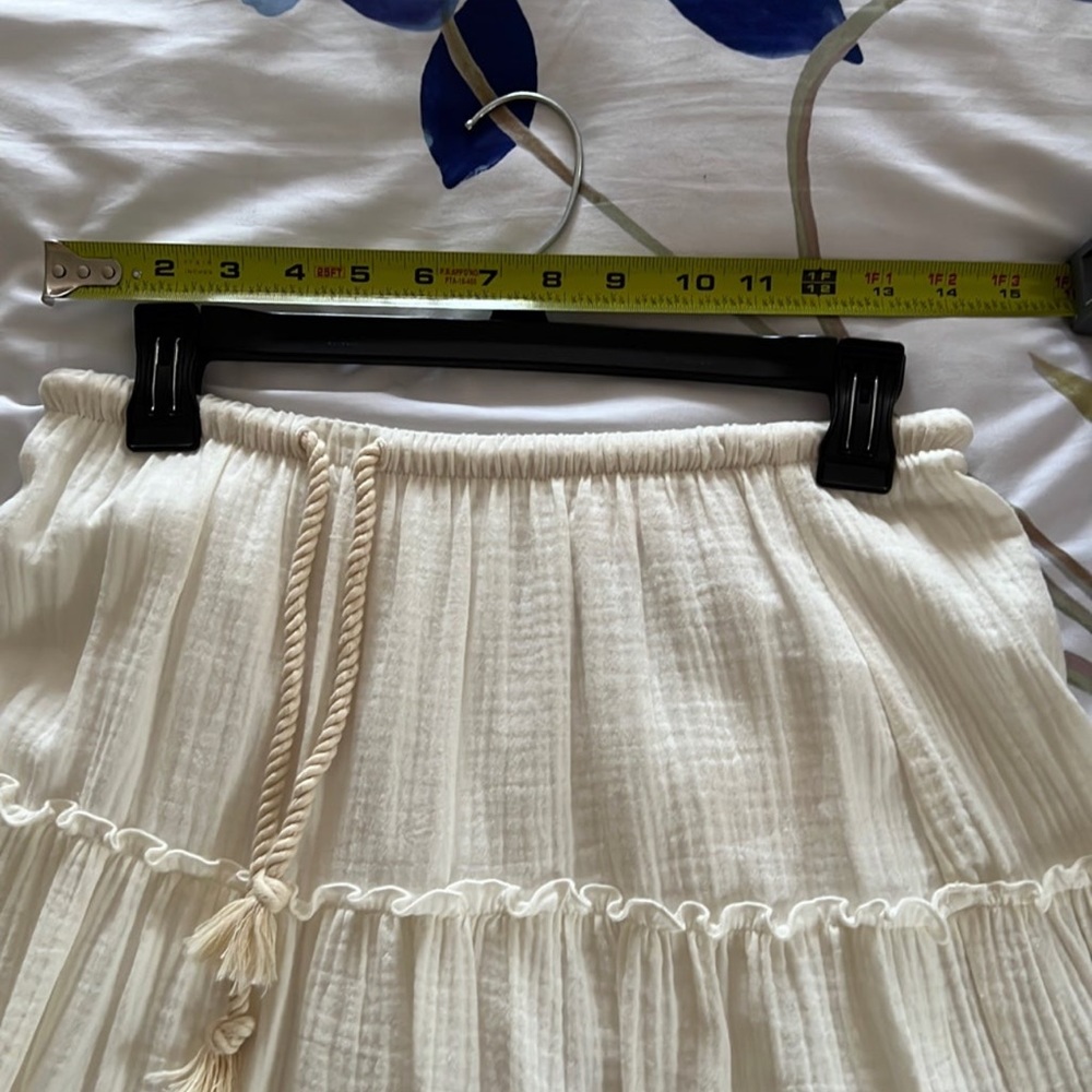 See By Chloé Ruffled Cream Maxi Prairie Skirt M - Picture 10 of 10